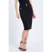 HW ZIP DETAIL PONTE MIDI SKIRT