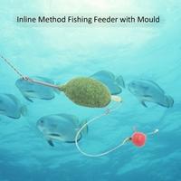 Hybrid Inline Method Fishing Feeder Set Bream Carp Tench Coarse Fishing Tackle with Bait Mould 20g/30g/40g/50g
