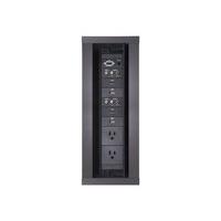 HydraPort 12 Module Connection Port - Black Model - Modular connectivity system accommodates the diverse needs of conference and meeting room visitors