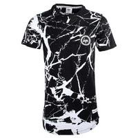 Hype Marble Texture T-Shirt - Black/White