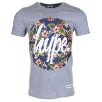 Hype Flower Circle T-Shirt - Grey