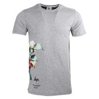 hype floral side t shirt grey marl