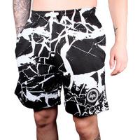 Hype Marble Texture Shorts - Black