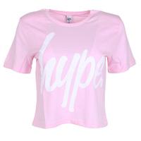 hype script crop t shirt pinkwhite