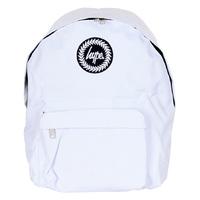 hype badge backpack white