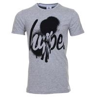 hype spray script t shirt grey marl