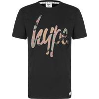 Hype Camo Script T-Shirt - Black