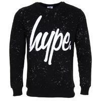 Hype Speckle AOP Crewneck - Black/White