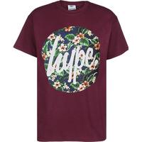 Hype Flower Circle T-Shirt - Burgundy