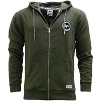 hype crest zip hoodie khaki