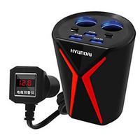 HYUNDAI Cat Fast Charge Other 3 USB Ports Charger Only DC 5V/3.1A