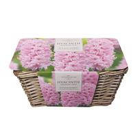 Hyacinth Pink Wicker Basket