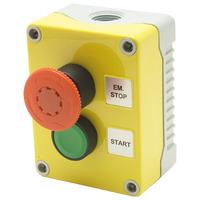 hylec 1de0201ag emergency stop with green start push button