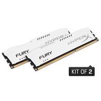 HyperX Fury White 8GB (2x4GB) DDR3 1600MHz CL10 DIMM Memory