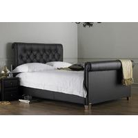 Hyder Lyon Button Leather Bed