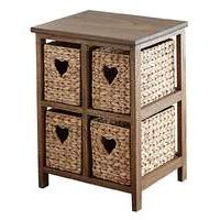 Hyacinth Hearts 4 Drawer Square Unit