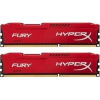 hyperx fury red 8gb 1600mhz ddr3 cl10 dimm kit of 2 memory