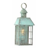 Hyde Park Solid Brass Outdoor Lantern, Verdigris