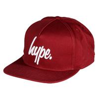 Hype Script Snapback Cap - Burgundy/White