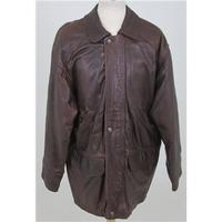 Hyde, size L brown leather coat