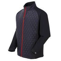 hybrid quilted jacket blackred