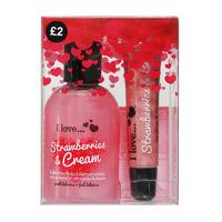 I Love Perfect Party Strawberries and Cream Gift Set