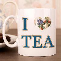 I Heart Tea Floral Mug