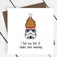 I Find your Lack of Holiday Spirit Disturbing | Stormtrooper Christmas Card