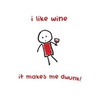 i like wine everyday card