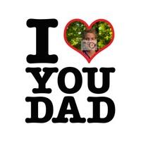 i heart you dad photo fathers day card