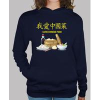 i love chinese food chinese hooded sweater