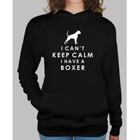 i cant keep calm i have a boxer - hooded girl