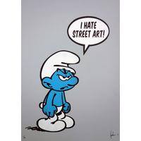 I Hate Street Art Smurf - Grey By FAKE