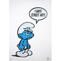 I Hate Street Art Smurf - White By FAKE