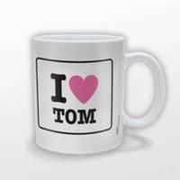 i heart tom ceramic mug gift