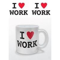 i heart work ceramic mug