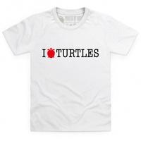 I Heart Turtles Kid\'s T Shirt