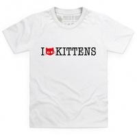 I Heart Kittens Kid\'s T Shirt