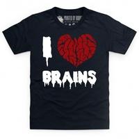 I Heart Brains Kid\'s T Shirt