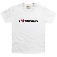 i heart cricket kids t shirt