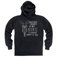 i wonder if my motorbike hoodie