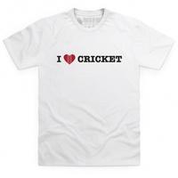I Heart Cricket T Shirt