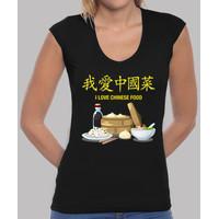 i love chinese food girl t shirt v neck