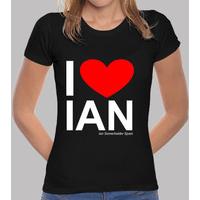 i heart ian black shirt girl