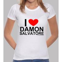 i heart damon girl white shirt