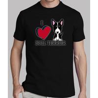 i love black and white bull terrier