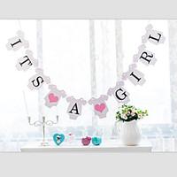 I T\'S A BOY GIRL Baby Shower with Ribbon Gender Reveal Party Banner Bunting Birthday Decor
