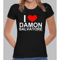 i heart damon black shirt girl