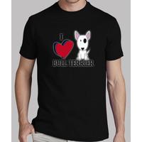 i love bull terrier white eye patch