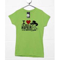 i love the smell of napalm apocalypse now inspired womens t shirt